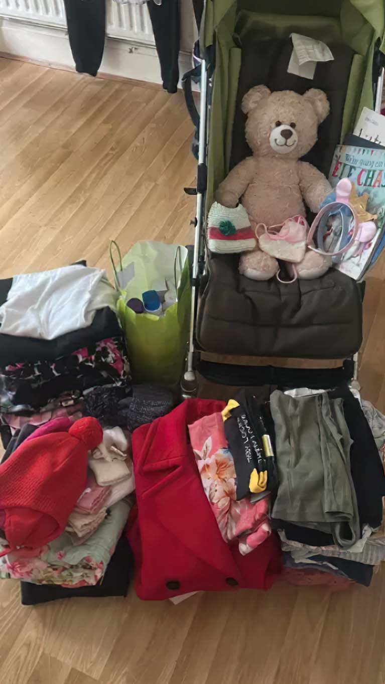 The team also made a clothes package for a survivor of modern day slavery and
                            delivered it to them.