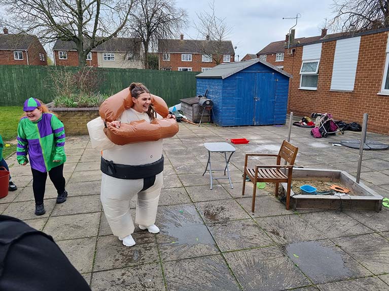 Sandown Road had a fancy dress sports day to raise money for cancer charities.