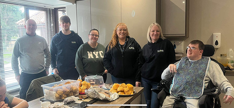 Residents and staff of Lindisfarne Court Care Home were joined by colleagues from Finance and IT on Do Good Day as they baked food to donate to the Kings Church Foodbank in Darlington