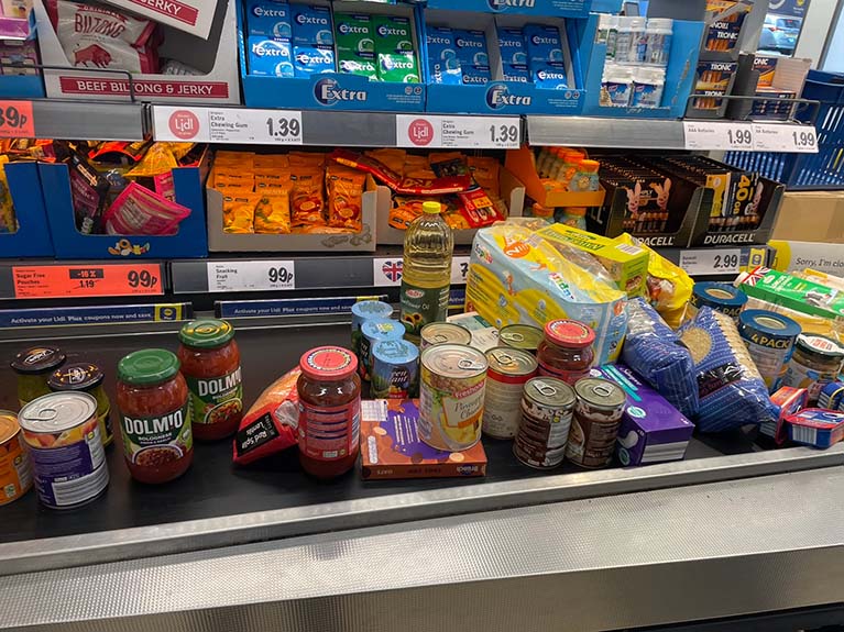 SJOG outreach services in Liverpool collected food items that were then donated to several food banks in Liverpool.