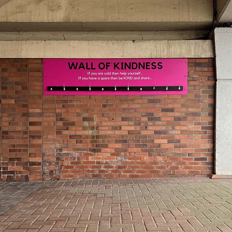 For the second year in a row, Karen and Chantelle collected warm coats, hats, gloves and scarves to donate to the Wall of Kindness in Middlesbrough.