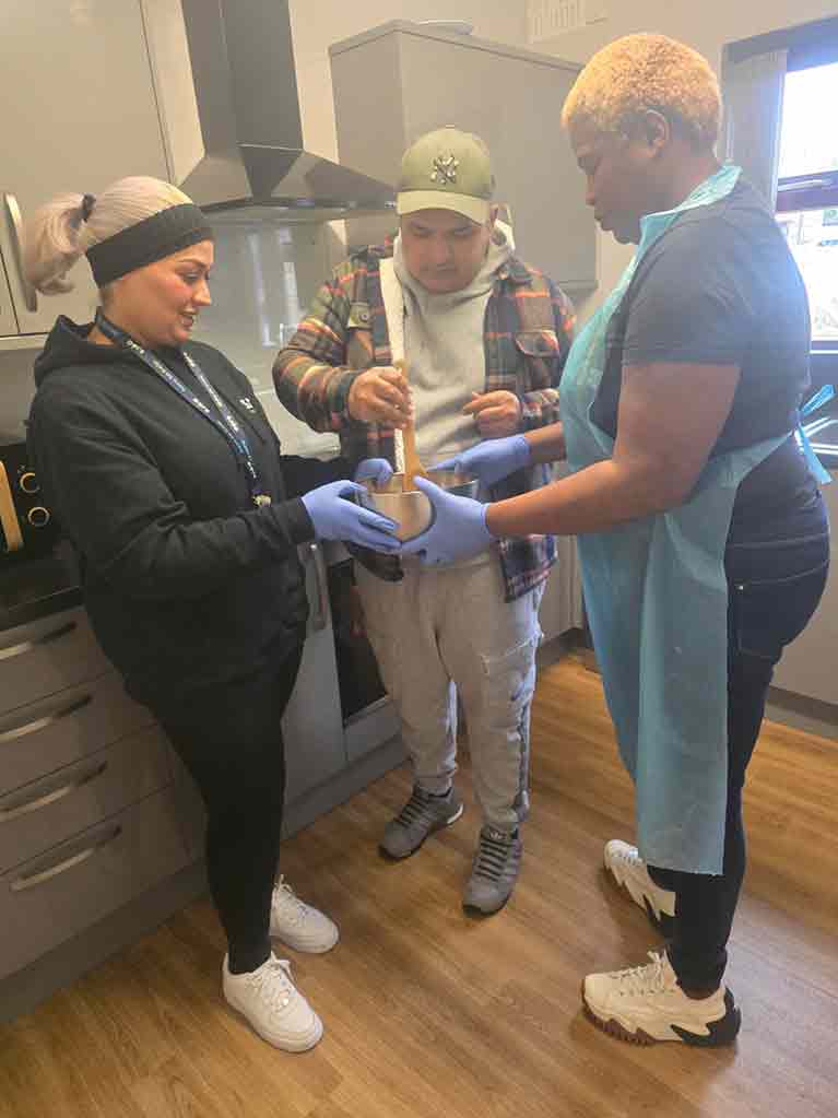 I supported Rajesh in baking some wonderful treats. I then delivered them to
                            the local church with service manager Tracy