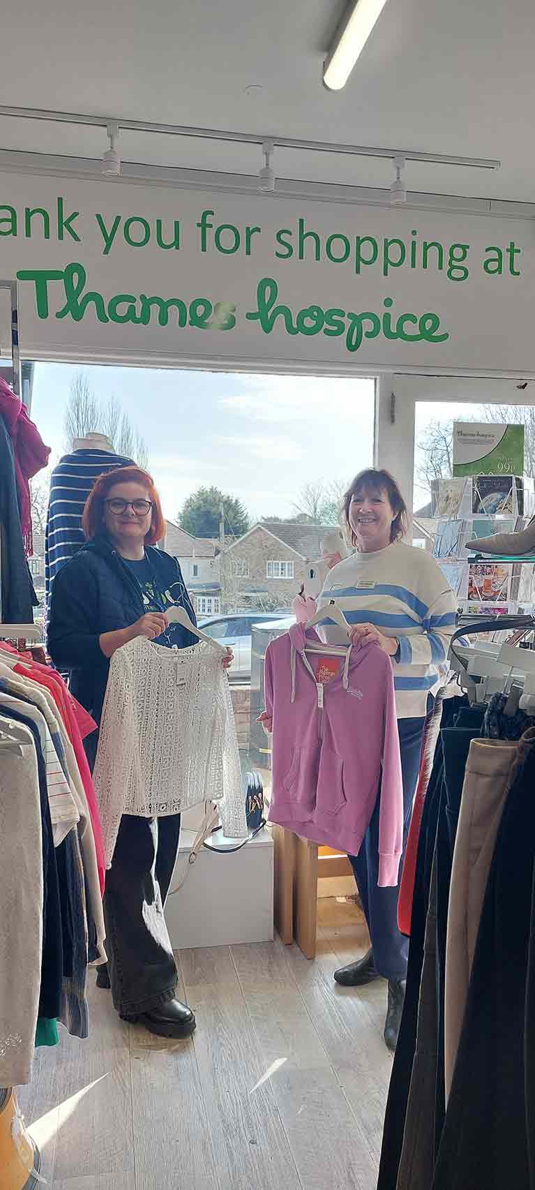 Ana spent Do Good Day volunteering her time at a local charity shop, Thames
                            Hospice, in Ascot