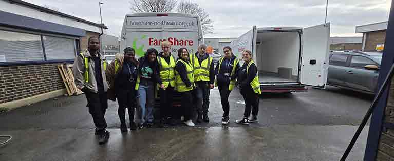The team from Regents House spent their day supporting the local charity Fair
                            Share.