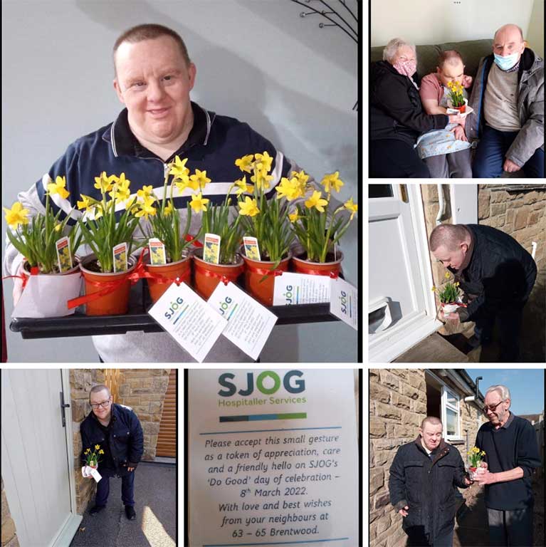 Peter gave a potted plant with a note on to all 6 of Brentwood’s
                            neighbours.