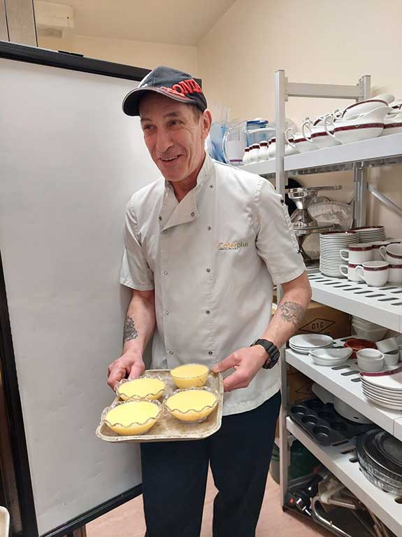 Gail spent her day working alongside Chef Keith and his assistant Tony in the kitchen.
