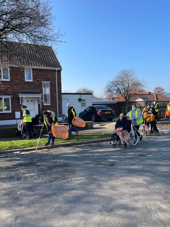 Lindisfarne Court spent their day litter picking in the local community, with Haughton Matters and Haughton Wombles, colleagues from head office, support from Darlington College students and Br Michael Newman.