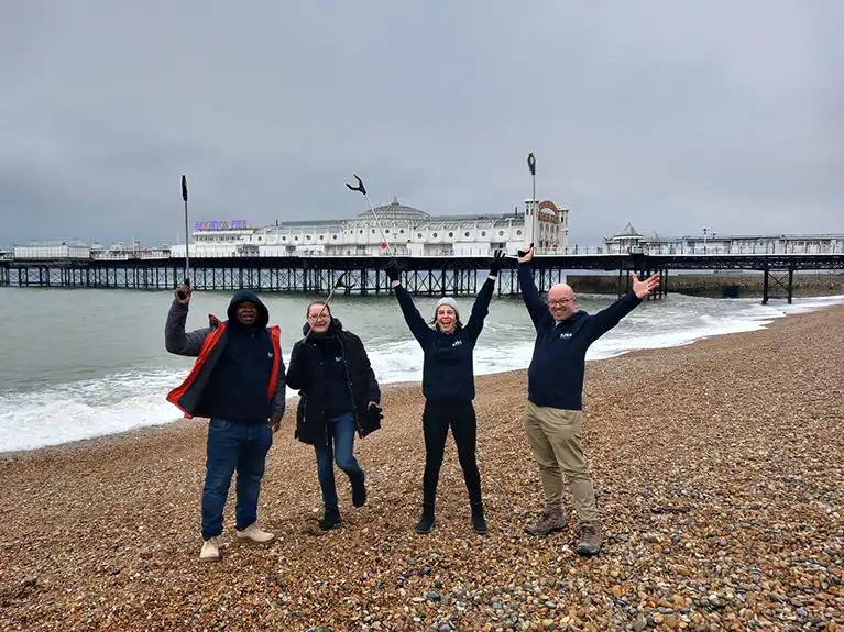 The team at Ceuta House spent their day litter picking at Brighton beach.