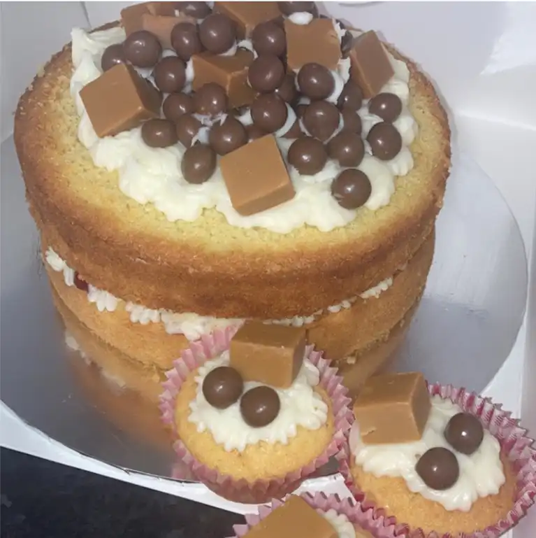 The team from St Raphael’s care home spent their day baking cakes and treats
                            for their local church.