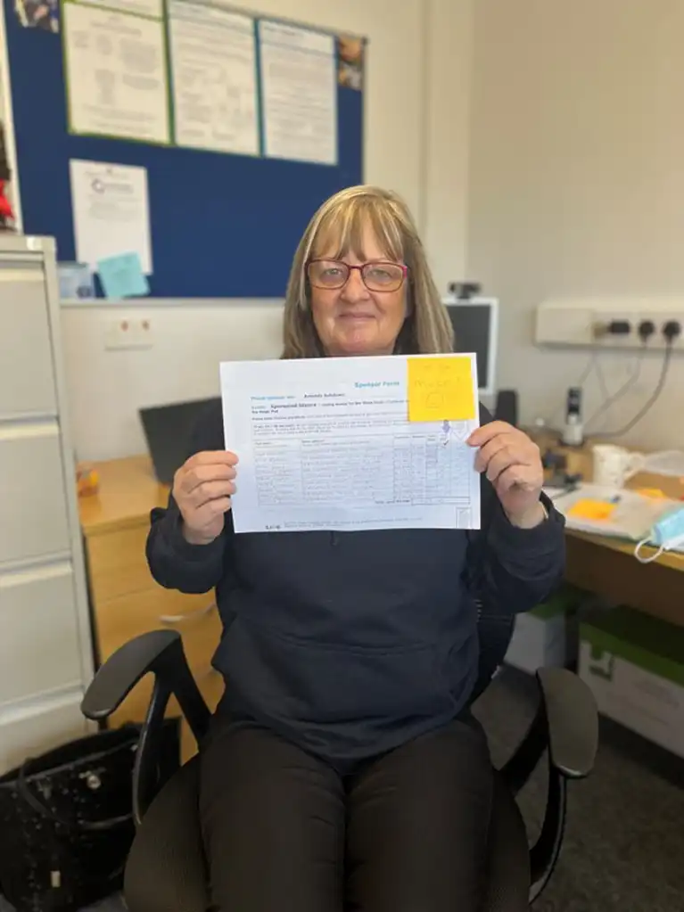 Colleagues and residents at Lindisfarne Court care home suggested a sponsored
                            silence for service manager Amanda.