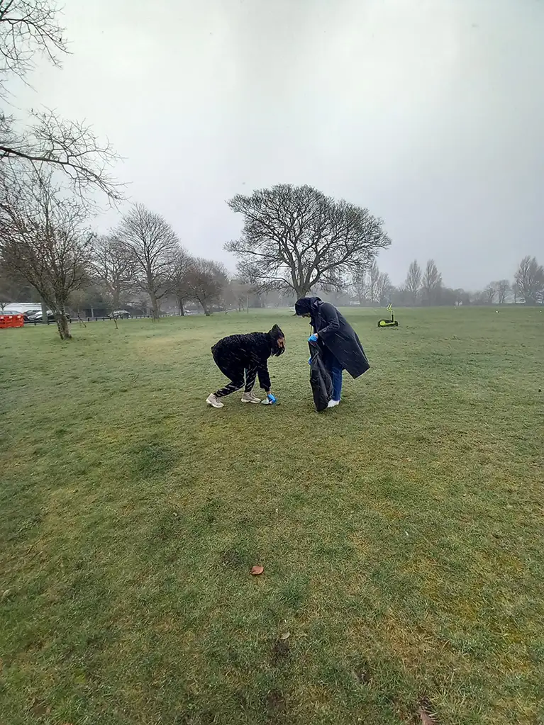 Carmona House, Birmingham the team wanted to contribute to their local community by litter picking in
                            the local park.